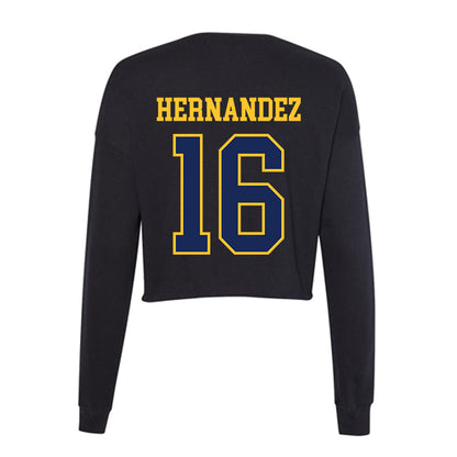 Marquette - NCAA Women's Soccer : Olivia Hernandez - Women's Cropped Crew Fleece-1