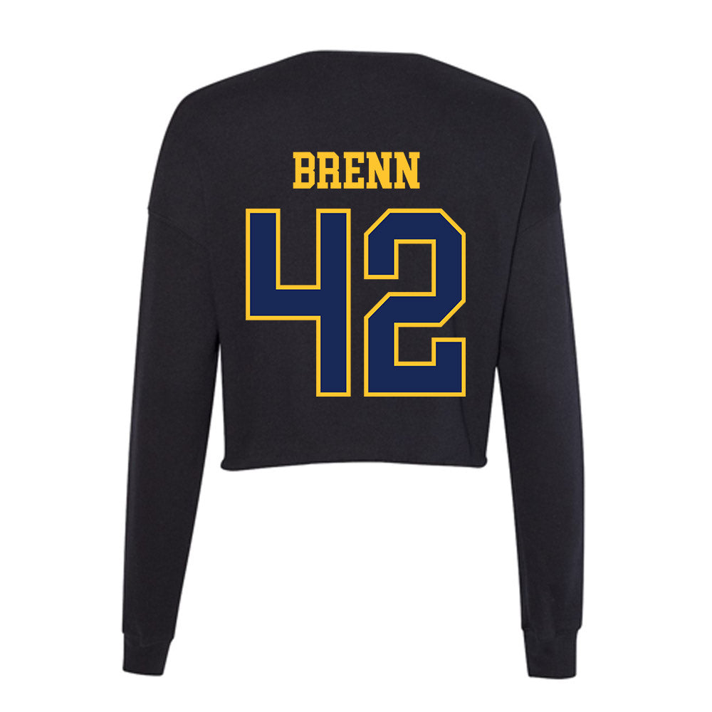 Marquette - NCAA Men's Basketball : Braeden Brenn - Women's Cropped Crew Fleece-1