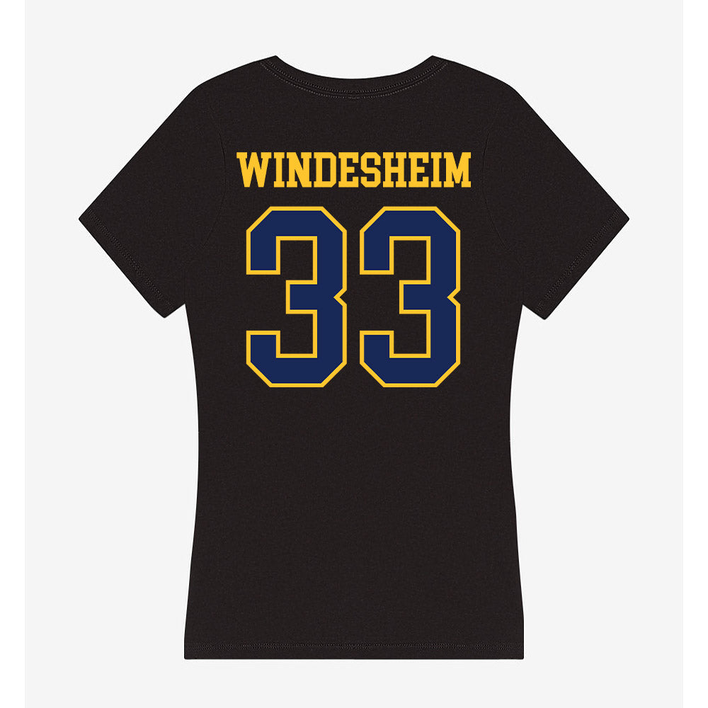 Marquette - NCAA Women's Lacrosse : Gabby Windesheim - Women's V-Neck T-Shirt-1
