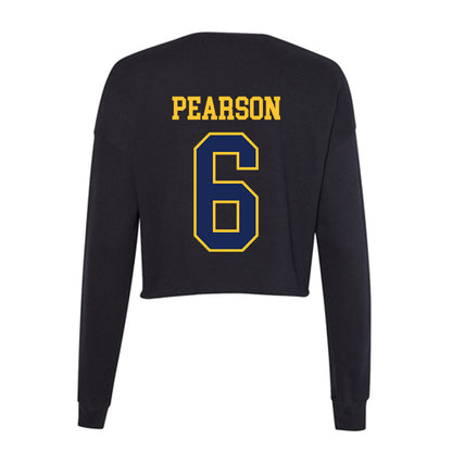 Marquette - NCAA Men's Basketball : Sheek Pearson - Women's Cropped Crew Fleece-1