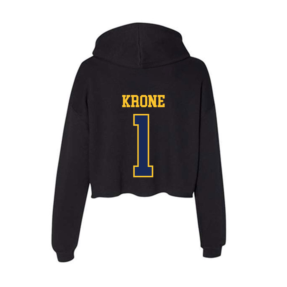 Marquette - NCAA Women's Soccer : Elise Krone - Women's Crop Fleece Hoodie-1