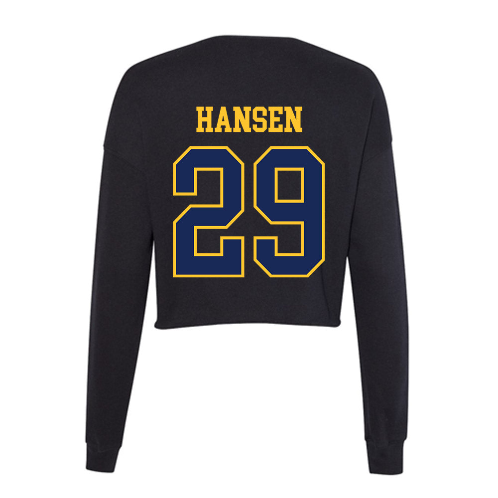 Marquette - NCAA Women's Lacrosse : Megan Hansen - Women's Cropped Crew Fleece-1