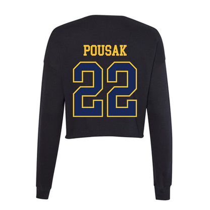 Marquette - NCAA Men's Lacrosse : Benjamin Pousak - Women's Cropped Crew Fleece-1