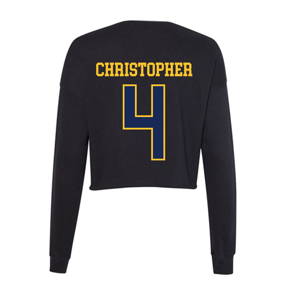 Marquette - NCAA Women's Soccer : Carly Christopher - Women's Cropped Crew Fleece-1