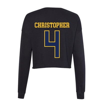 Marquette - NCAA Women's Soccer : Carly Christopher - Women's Cropped Crew Fleece-1