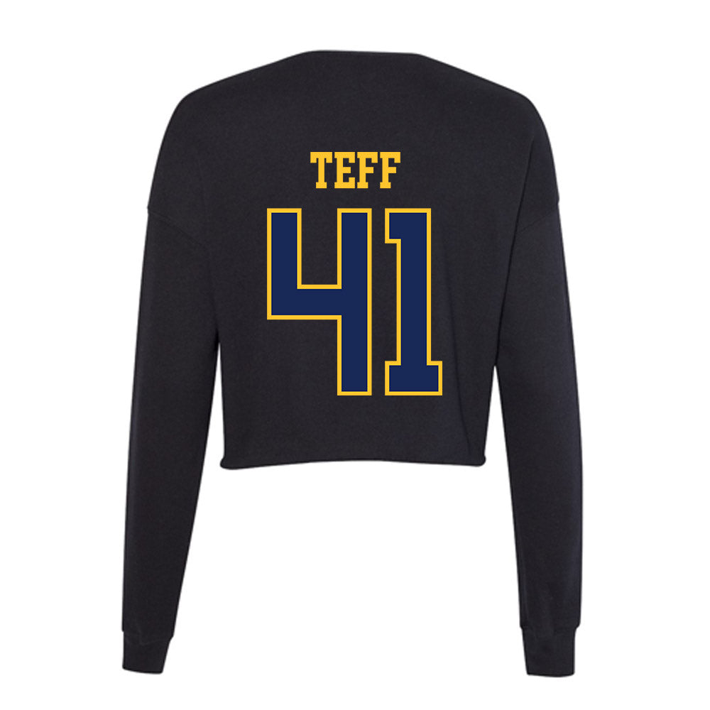 Marquette - NCAA Men's Lacrosse : Troy Teff - Women's Cropped Crew Fleece-1
