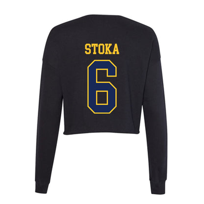 Marquette - NCAA Men's Soccer : Mateo Stoka - Women's Cropped Crew Fleece-1