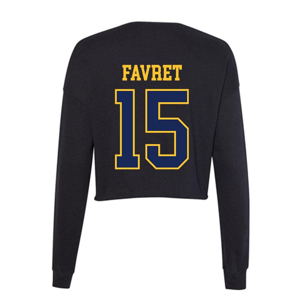 Marquette - NCAA Women's Soccer : Cecilia Favret - Women's Cropped Crew Fleece-1