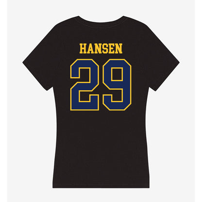 Marquette - NCAA Women's Lacrosse : Megan Hansen - Women's V-Neck T-Shirt-1