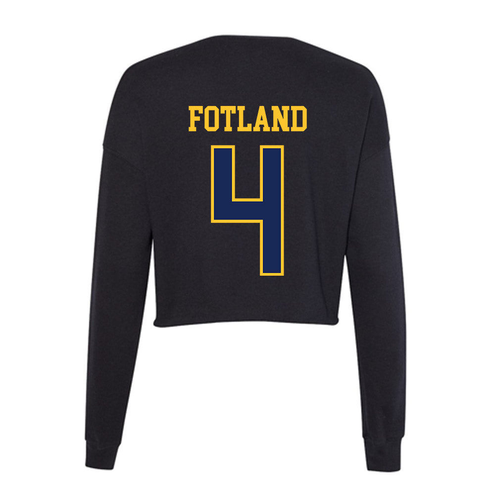 Marquette - NCAA Men's Soccer : Andreas Fotland - Women's Cropped Crew Fleece-1