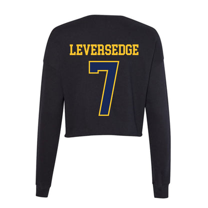 Marquette - NCAA Women's Lacrosse : Riley Leversedge - Women's Cropped Crew Fleece-1