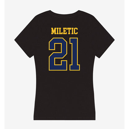 Marquette - NCAA Men's Basketball : Ian Miletic - Women's V-Neck T-Shirt-1