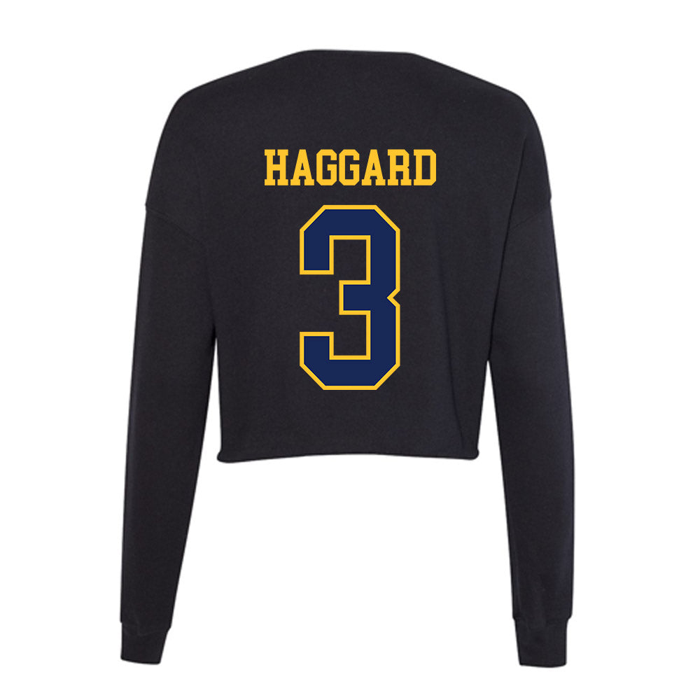 Marquette - NCAA Women's Volleyball : Isabela Haggard - Women's Cropped Crew Fleece-1