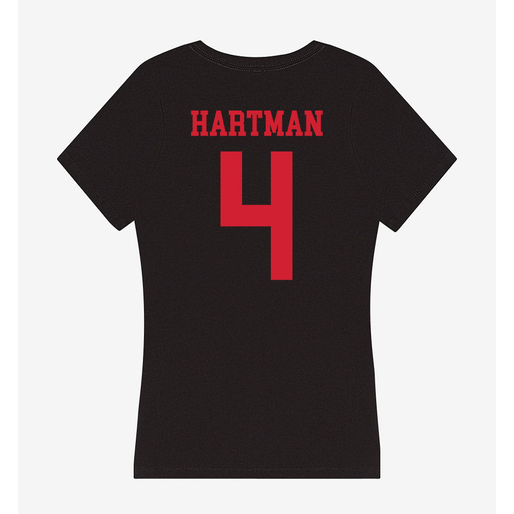 SMU - NCAA Women's Soccer : Hali Hartman - Women's V-Neck T-Shirt-1