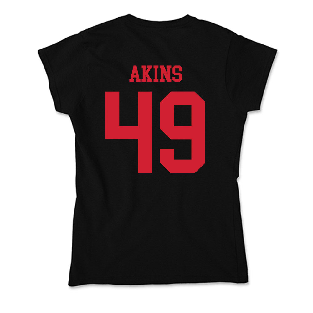 SMU - NCAA Football : nolan Akins - Soft Style Women’s T-Shirt-1