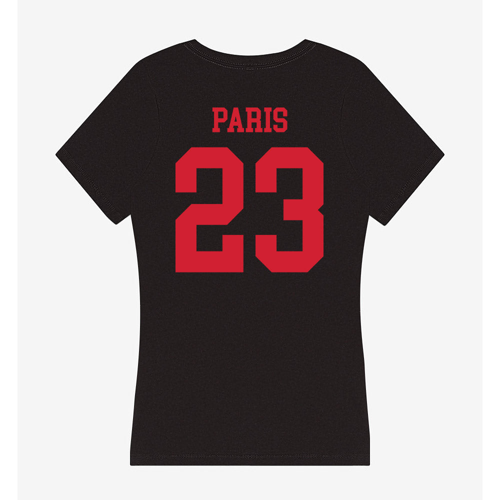 SMU - NCAA Women's Basketball : Paulina Paris - Women's V-Neck T-Shirt-1