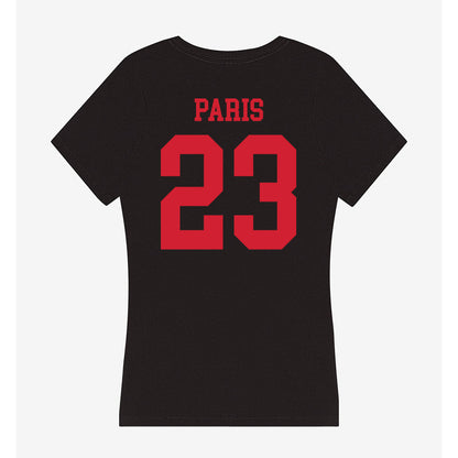 SMU - NCAA Women's Basketball : Paulina Paris - Women's V-Neck T-Shirt-1