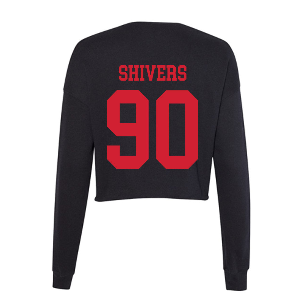 SMU - NCAA Football : Jalen Shivers - Women's Cropped Crew Fleece-1