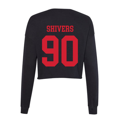 SMU - NCAA Football : Jalen Shivers - Women's Cropped Crew Fleece-1