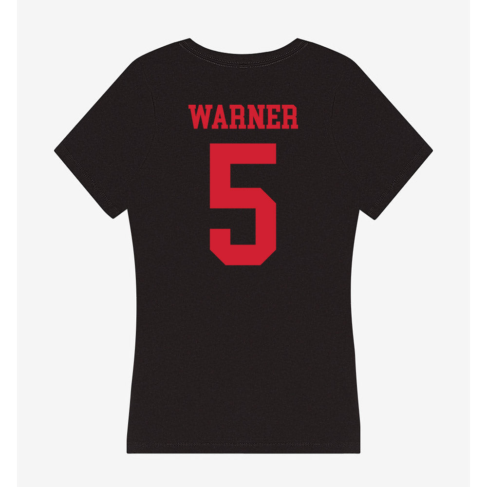 SMU - NCAA Football : DJ Warner - Women's V-Neck T-Shirt-1