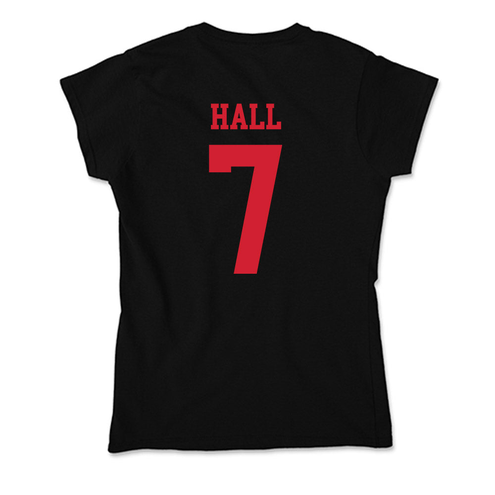 SMU - NCAA Women's Basketball : Grace Hall - Soft Style Women’s T-Shirt-1