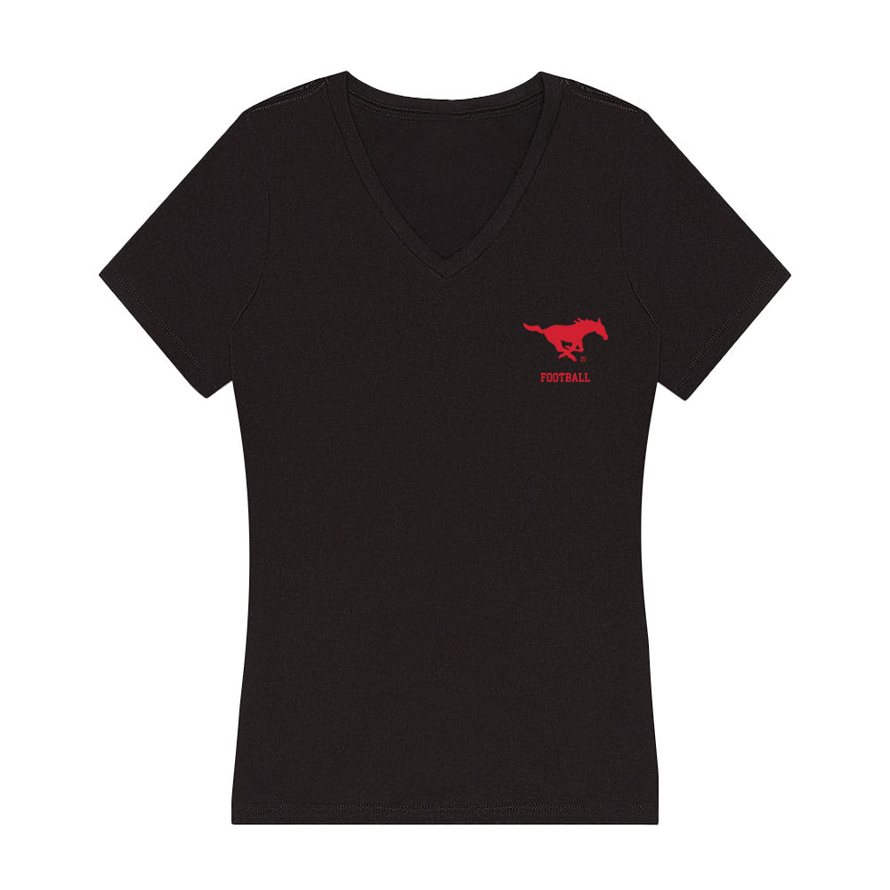 SMU - NCAA Football : Brock O'Quinn - Women's V-Neck T-Shirt-0