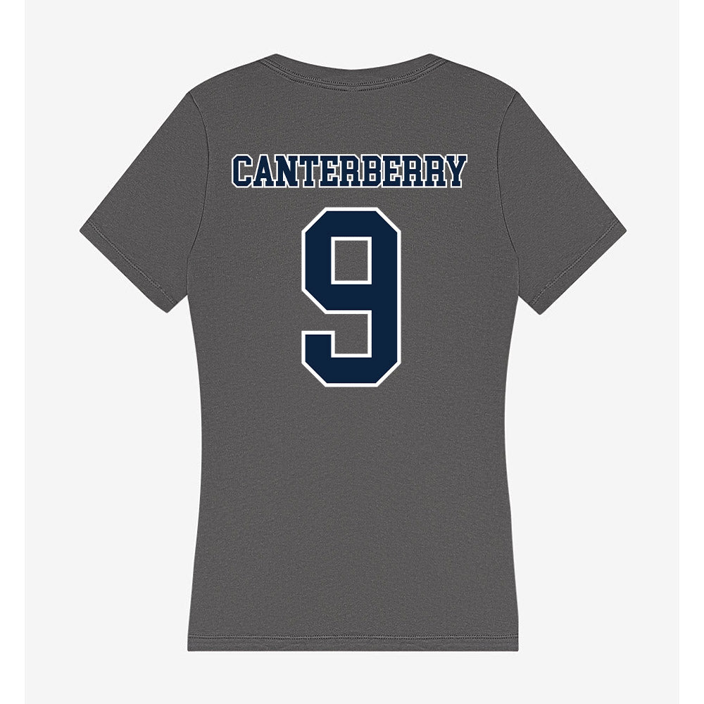 Xavier - NCAA Baseball : Donavan Canterberry - Women's V-Neck T-Shirt-1