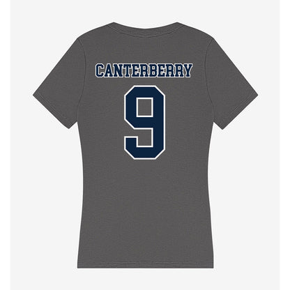 Xavier - NCAA Baseball : Donavan Canterberry - Women's V-Neck T-Shirt-1
