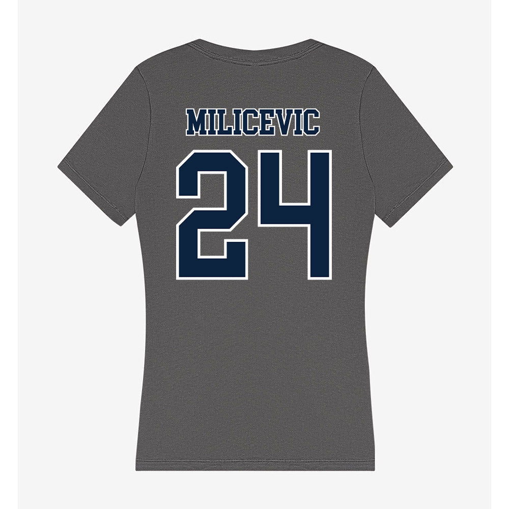 Xavier - NCAA Men's Basketball : Jovan Milicevic - Women's V-Neck T-Shirt-1