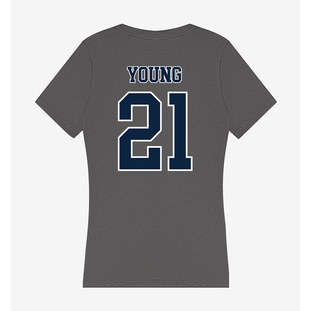 Xavier - NCAA Women's Basketball : Audia Young - Women's V-Neck T-Shirt-1