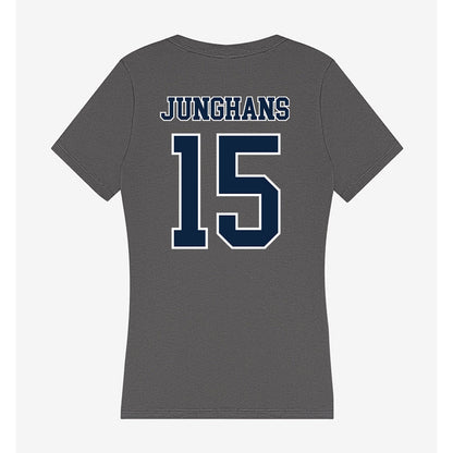 Xavier - NCAA Baseball : Alex Junghans - Women's V-Neck T-Shirt-1