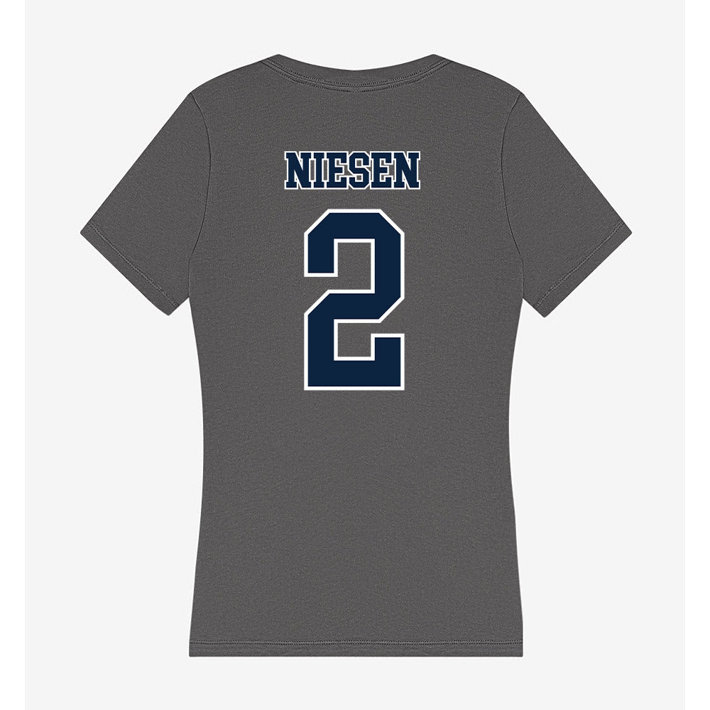 Xavier - NCAA Women's Volleyball : Kelsey Niesen - Women's V-Neck T-Shirt-1