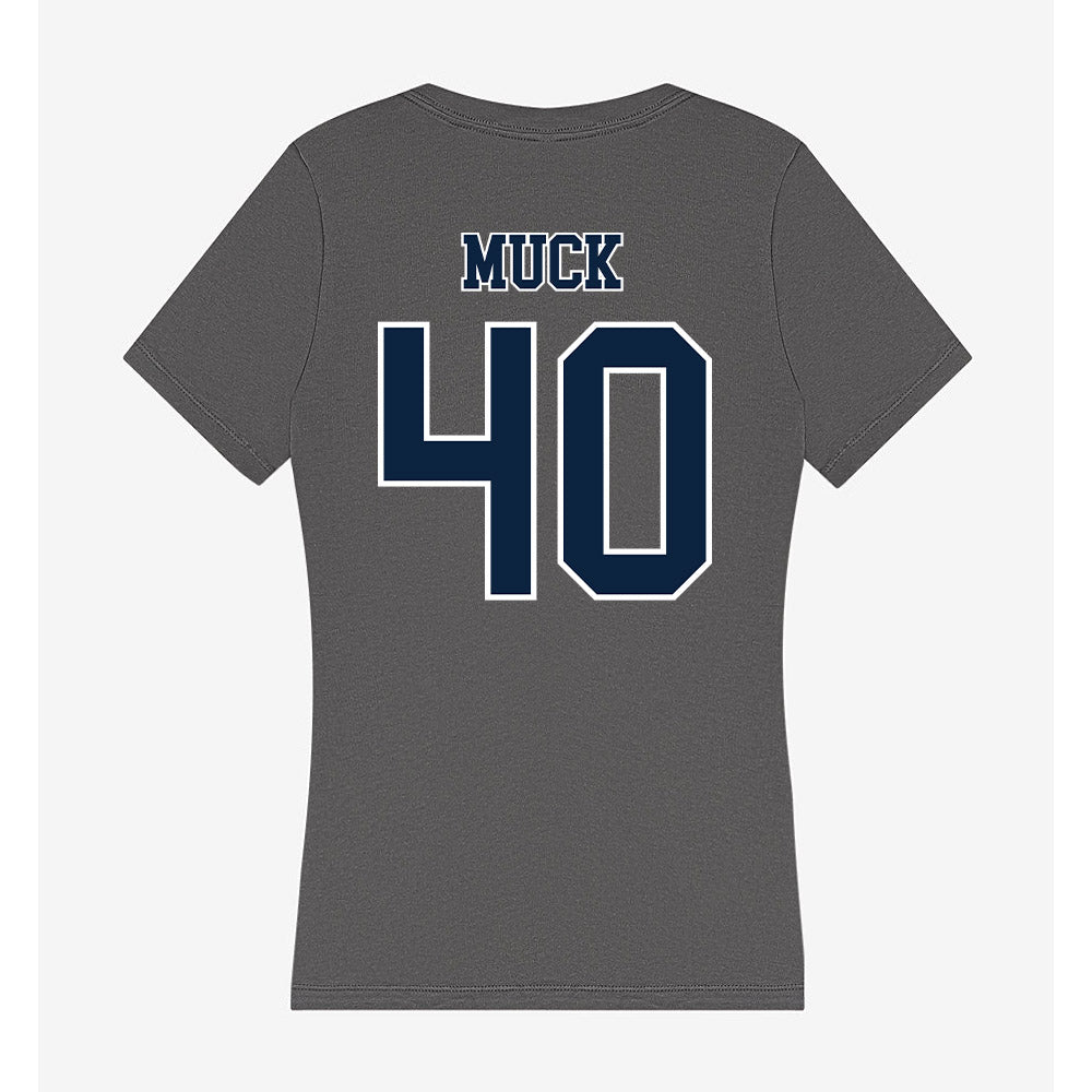 Xavier - NCAA Baseball : Karter Muck - Women's V-Neck T-Shirt-1