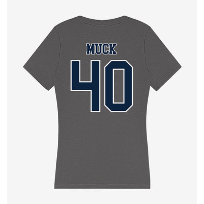 Xavier - NCAA Baseball : Karter Muck - Women's V-Neck T-Shirt-1