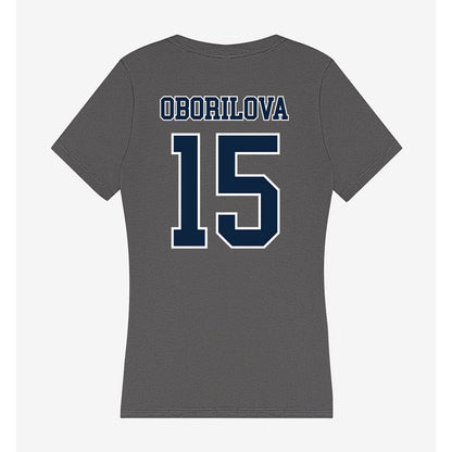Xavier - NCAA Women's Basketball : Petra Oborilova - Women's V-Neck T-Shirt-1