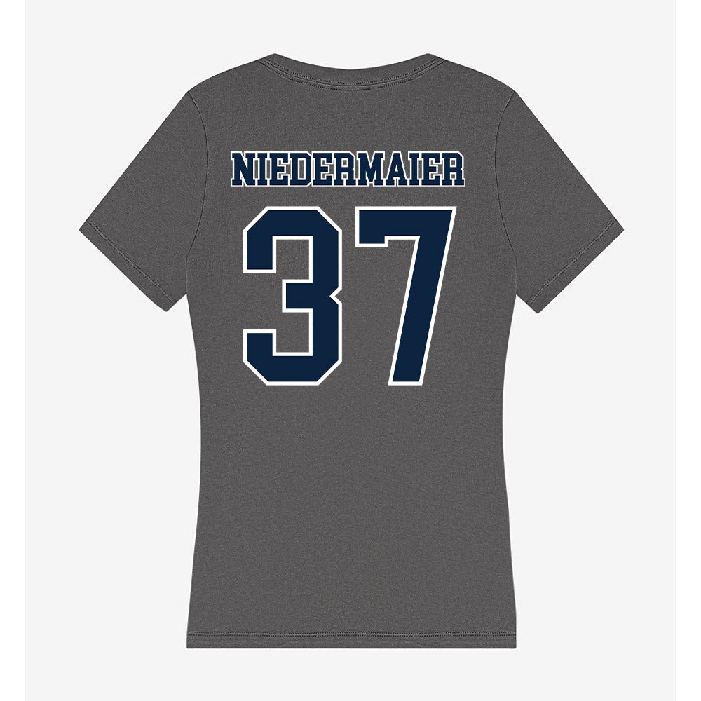 Xavier - NCAA Baseball : Roger Niedermaier - Women's V-Neck T-Shirt-1