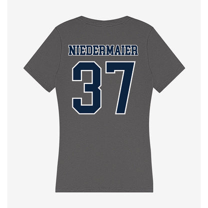 Xavier - NCAA Baseball : Roger Niedermaier - Women's V-Neck T-Shirt-1