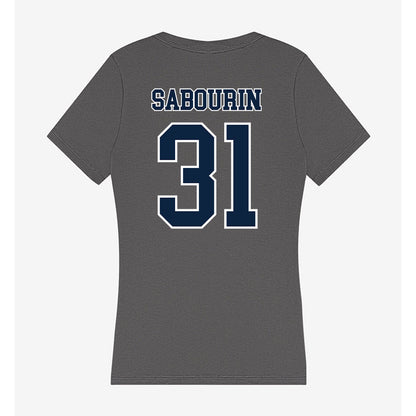 Xavier - NCAA Men's Basketball : Ian Sabourin - Women's V-Neck T-Shirt-1
