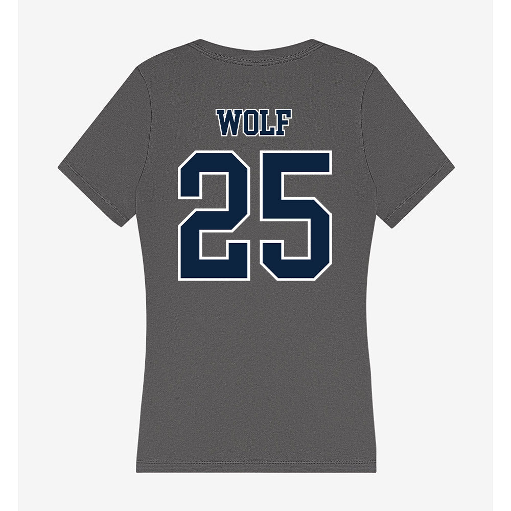 Xavier - NCAA Men's Basketball : Michael Wolf - Women's V-Neck T-Shirt-1