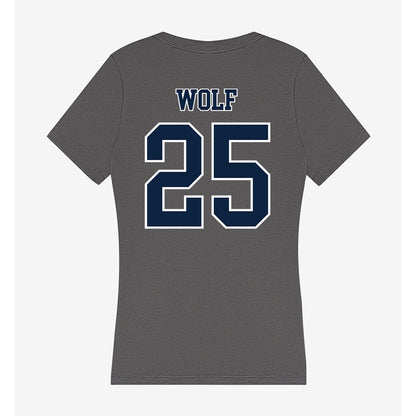 Xavier - NCAA Men's Basketball : Michael Wolf - Women's V-Neck T-Shirt-1