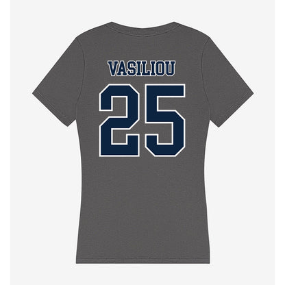 Xavier - NCAA Baseball : Evan Vasiliou - Women's V-Neck T-Shirt-1