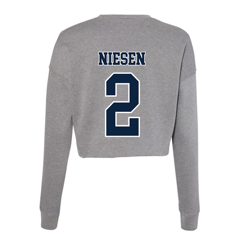 Xavier - NCAA Women's Volleyball : Kelsey Niesen - Women's Cropped Crew Fleece-1