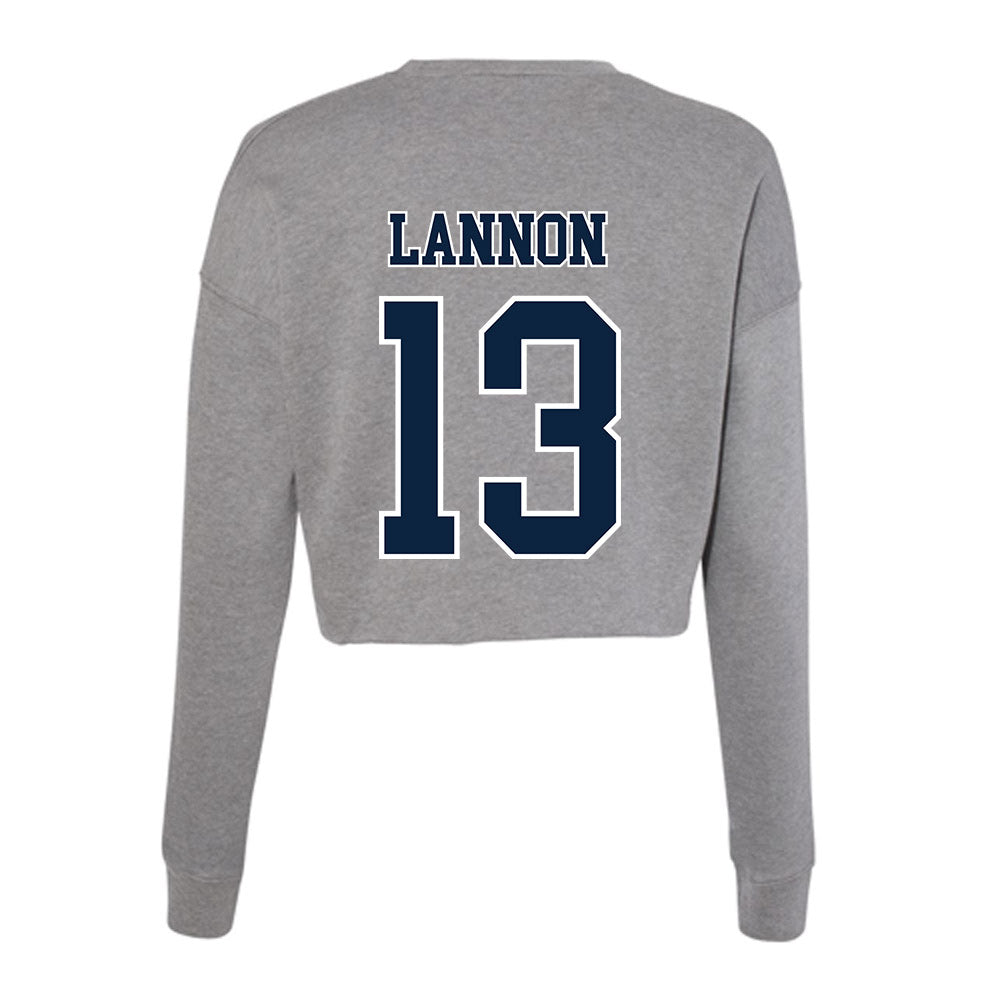 Xavier - NCAA Women's Lacrosse : Teegan Lannon - Women's Cropped Crew Fleece-1