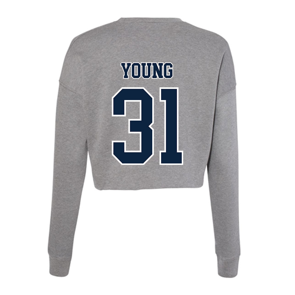 Xavier - NCAA Baseball : Joey Young - Women's Cropped Crew Fleece-1