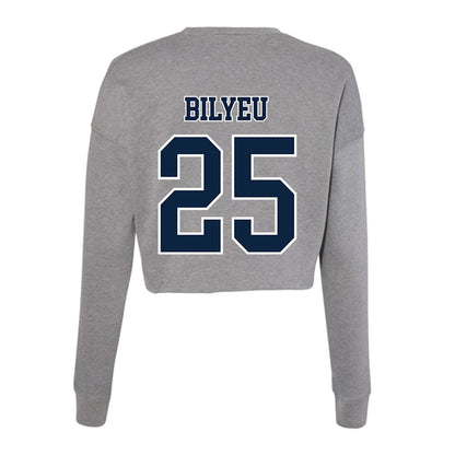 Xavier - NCAA Men's Soccer : Jack Bilyeu - Women's Cropped Crew Fleece-1