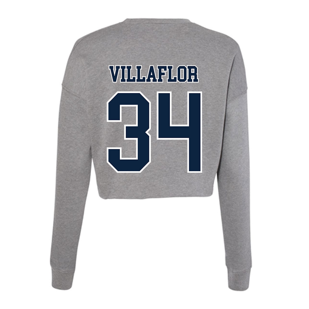 Xavier - NCAA Women's Lacrosse : Lily Villaflor - Women's Cropped Crew Fleece-1