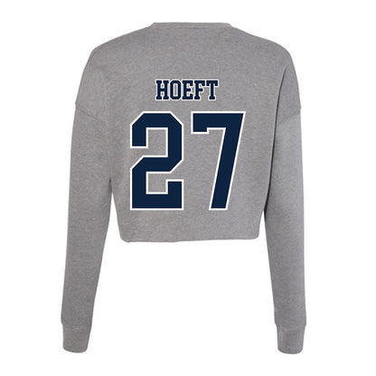 Xavier - NCAA Baseball : Sam Hoeft - Women's Cropped Crew Fleece-1