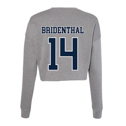 Xavier - NCAA Baseball : Eli Bridenthal - Women's Cropped Crew Fleece-1