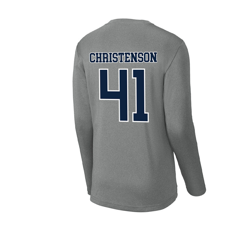 Xavier - NCAA Baseball : Carter Christenson - Activewear Long Sleeve T-Shirt-1