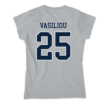 Xavier - NCAA Baseball : Evan Vasiliou - Soft Style Women’s T-Shirt-1